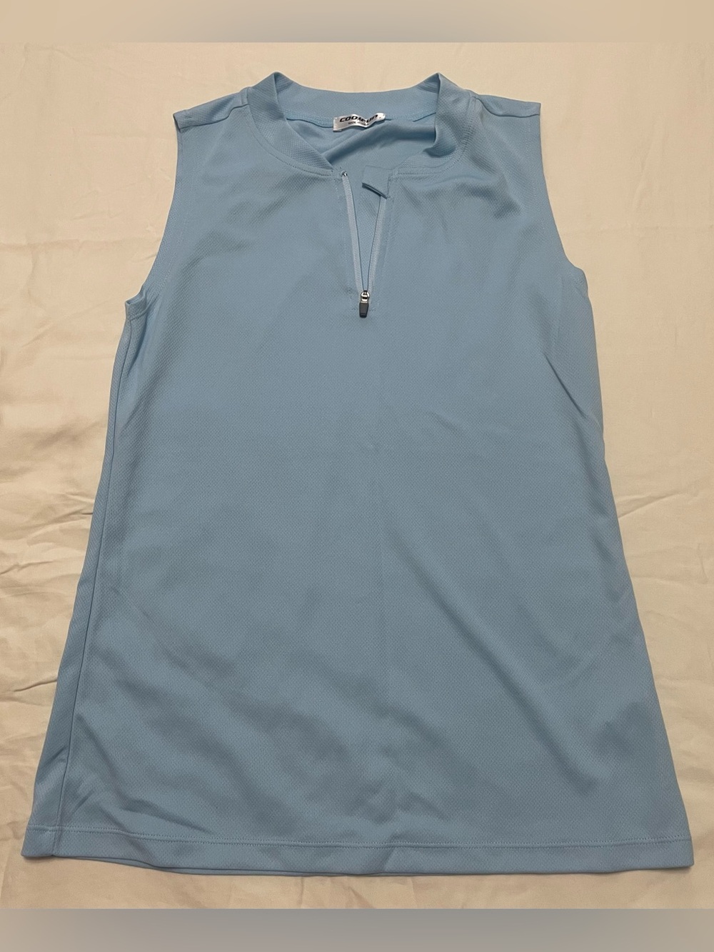 COORUN Light Blue Sleeveless Golf Top Quarter Zip Athletic Tank S